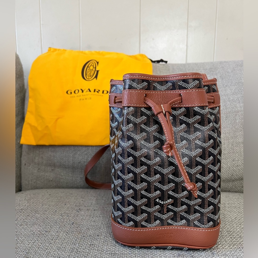 GOYARD Goyardine Petit Flot Bucket Bag PM Black Gold - Picture 2 of 16